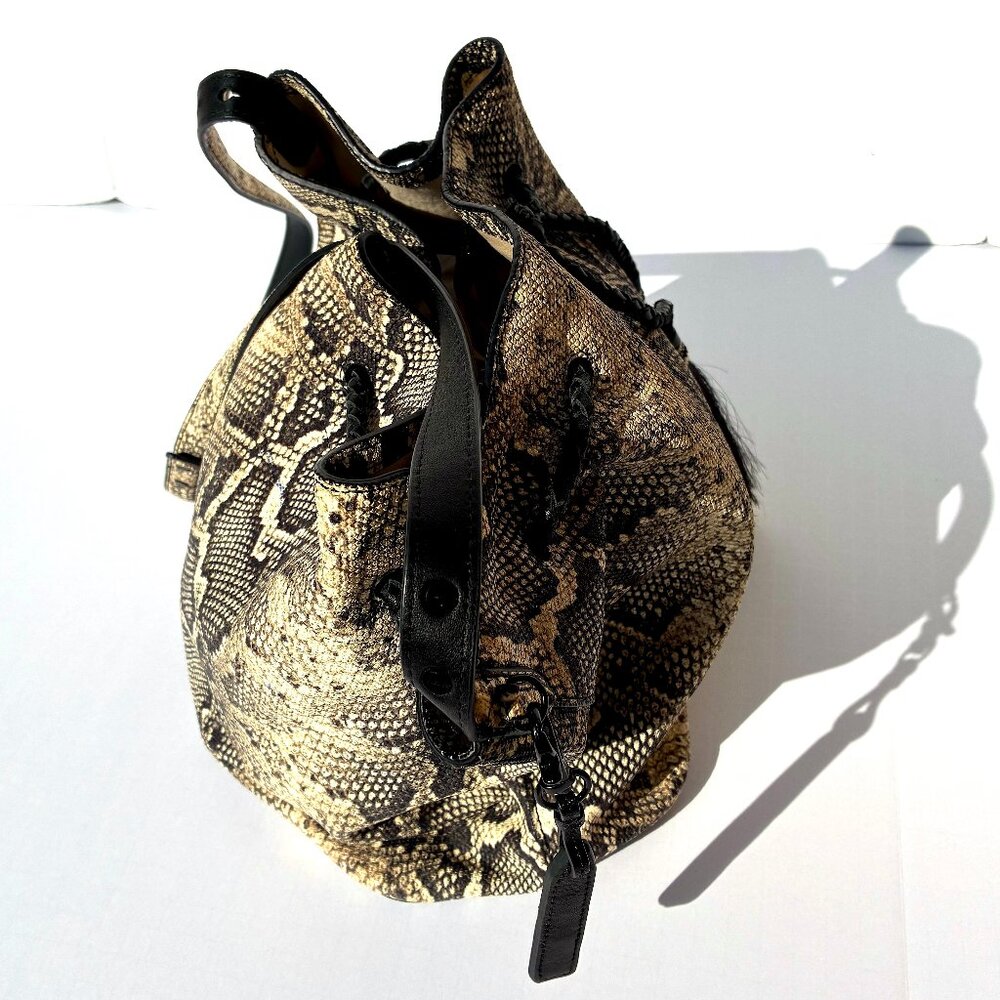 Loeffler Randall Tasseled Python Effect Leather B… - image 4